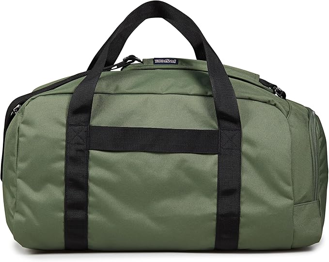 JanSport Weekender Medium Duffel - Travel or Gym Bag, Durable Weekender with Front Utility Pocket & Side Grab Handles - Cargo Green
