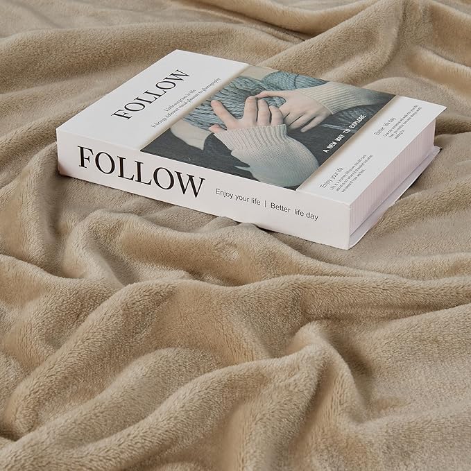 Big Oversized Soft Blanket, Giant Fleece Companion 120x120, California King Warm Blanket for Whole Family, Bed, Sofa, Couch, Travel, Camping 120x120 Brown