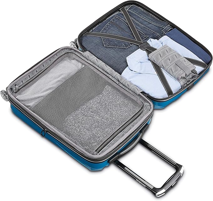 Samsonite Centric 2 Hardside Expandable Luggage with Spinner Wheels, 2-Piece Set (20/28),Caribbean Blue