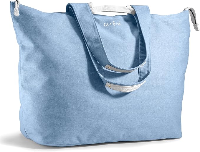 Fit & Fresh Large Beach Bag for Women - Extra Large Travel Tote With Pockets