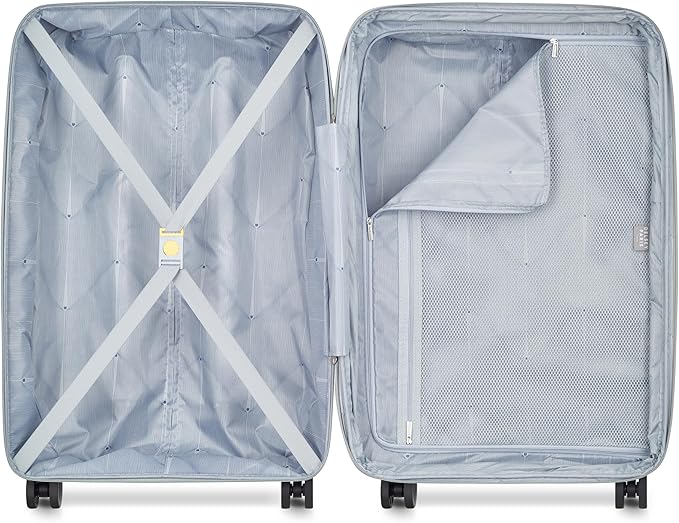 DELSEY Paris Dune Hardside Expandable Luggage with Spinner Wheels, Lunar Rock, Checked-Medium 25 Inch