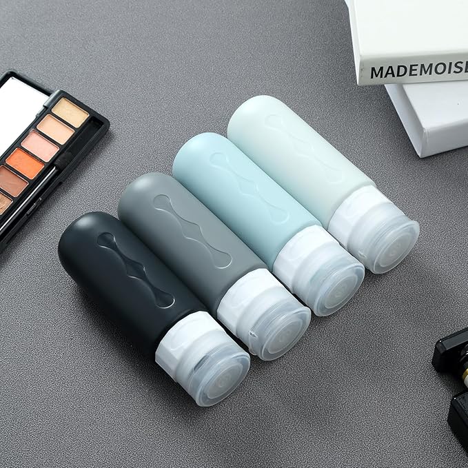 Gemice Travel Bottles for Toiletries, Tsa Approved, Travel Size Containers, BPA Free Leak Proof Tubs Refillable Liquid Accessories for Cometic Shampoo and Lotion Soap