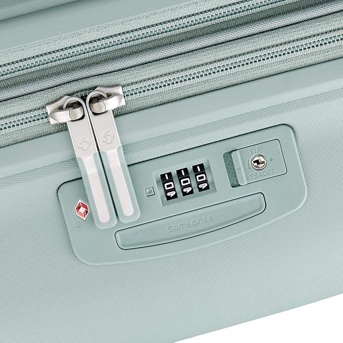 Samsonite Elevation Plus - Carry-On Hardside Luggage with QuickEntry™ Front Compartment - Scratch Resistant Polypropylene Shell, AirTag Holder, TSA Lock, Airline Approved- Cypress Green