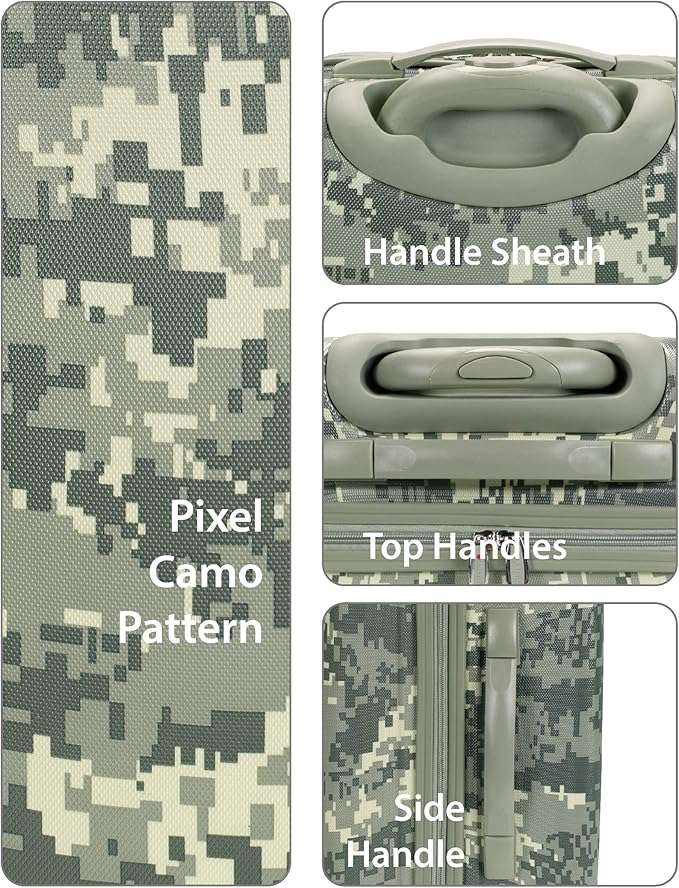 Rockland Safari Hardside Spinner Wheel Luggage, ACU CAMO, Carry-On 20"
