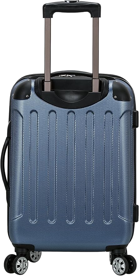 Rockland London Hardside Spinner Wheel Luggage, Blue, Carry-On 20-Inch