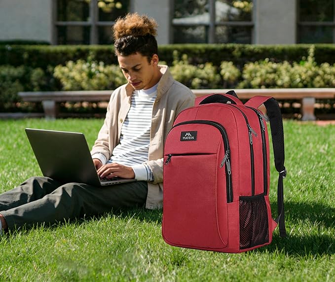 MATEIN Laptop Backpack for Womens, School Backpack with USB Port for Student Supplies and College Accessories, Water Resistant Travel Daypack Cute Book Bag for Teens and Ladies Fit 15.6 In Computer