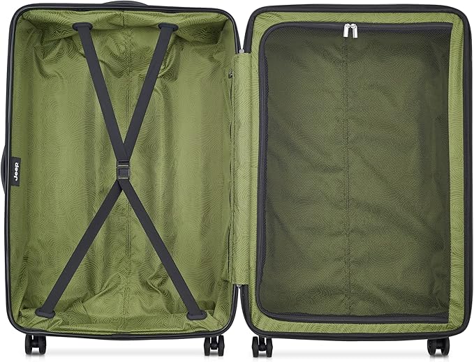 Jeep JH004C Hardside Expandable Luggage with Spinner Wheels, Peacoat Navy, 2 Piece Set 20/28 Inch