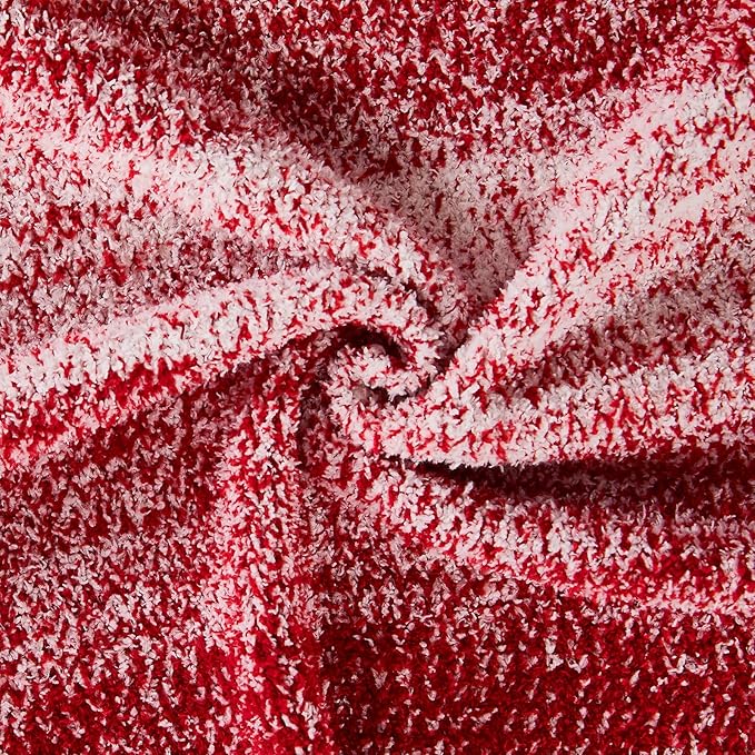 Throw Blanket, Red Gradient Soft Cozy Fluffy Knitted Throw Blankets for Couch, Sofa, Bed, Chair, Warm Fuzzy Plush Travel Picnic Lightweight Blanket, 50x60 inches