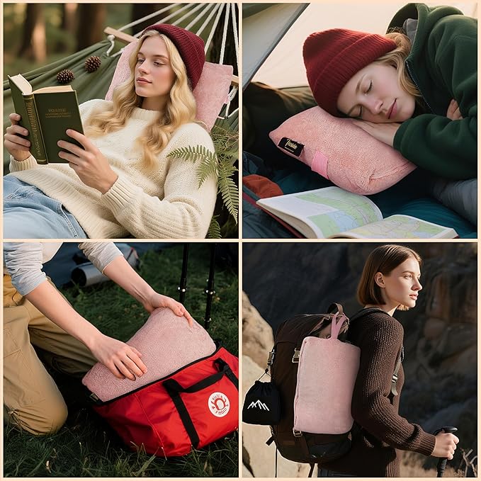 Tirrinia Travel Portable Blanket with Feet Pocket Airplane Office Poncho 4 in 1 Zippered Front Pocket Premium Cozy Fleece Blankets with Built-in Bag