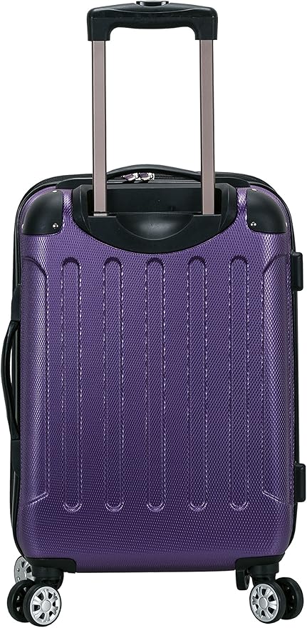 Rockland London Hardside Spinner Wheel Luggage, Purple, Carry-On 20-Inch