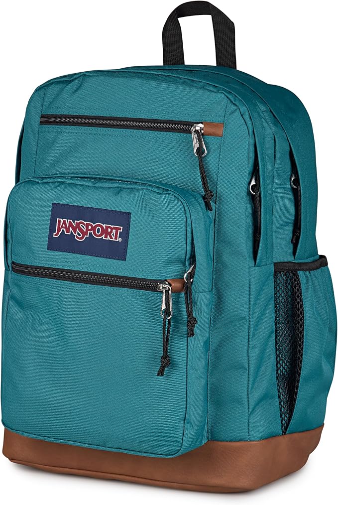 JanSport Cool Backpack with 15-inch Laptop Sleeve, Large Computer Bag Rucksack with 2 Compartments, Ergonomic Straps, Emerald Pool