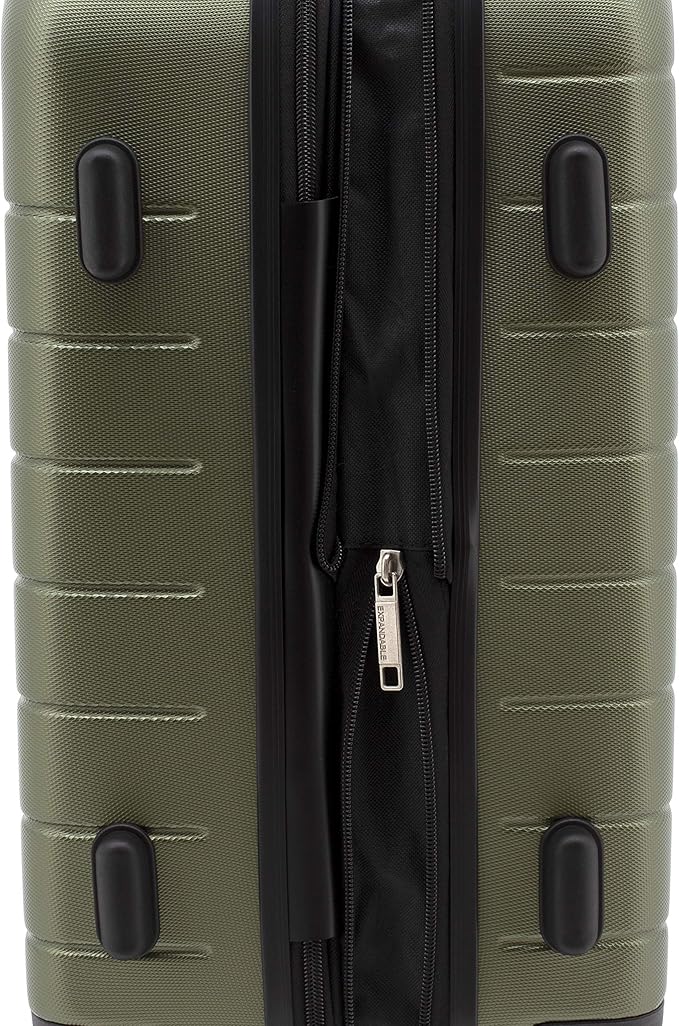 Wrangler Smart Spinner Hardside Luggage, 22-Inch Carry-On, Olive Green