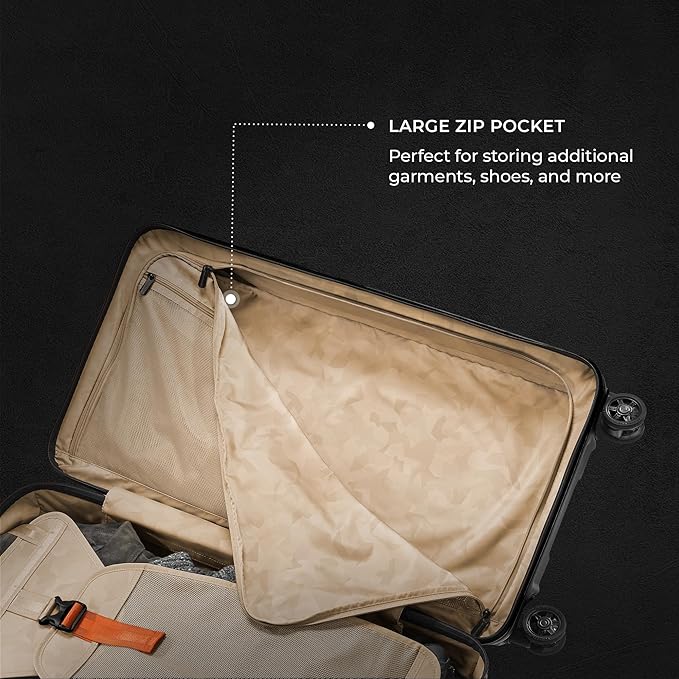 Briggs & Riley 32" Extra Large Trunk Spinner - Checked Luggage for Travel, Suitcases with Wheels, Hardside Rolling Bag for Men & Women, Self-Repairing Zipper - Torq Collection, Stealth Black