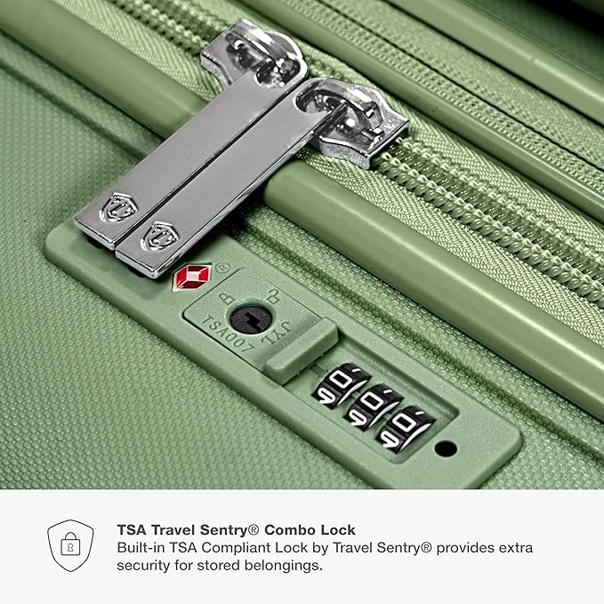Traveler's Choice Pagosa Hardshell Expandable Luggage with Spinner Wheels, Green, 30-Inch Large