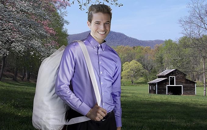 Handy Laundry Canvas Duffel Bag - Drawstring, Leather Closure, Shoulder Strap. (2-PACK)