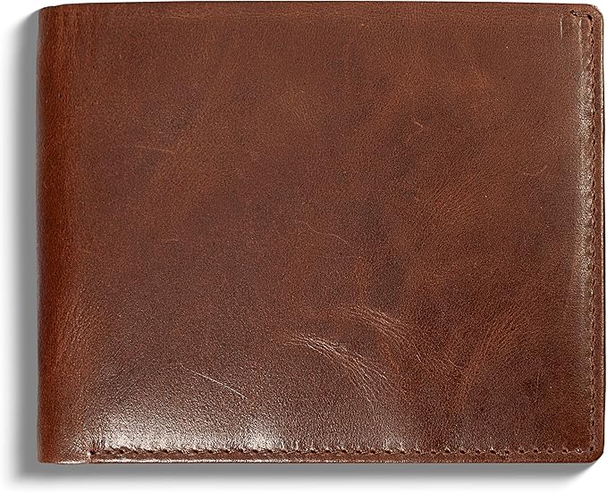 BULL GUARD Mens RFID Blocking Bifold Wallet Smooth Top Grain Leather, Secure and Durable Extra Capacity Billfold with 11 Credit Card Slots, Flip Up ID,Tight Stitching, Quick Thumb Push Access, No Logo