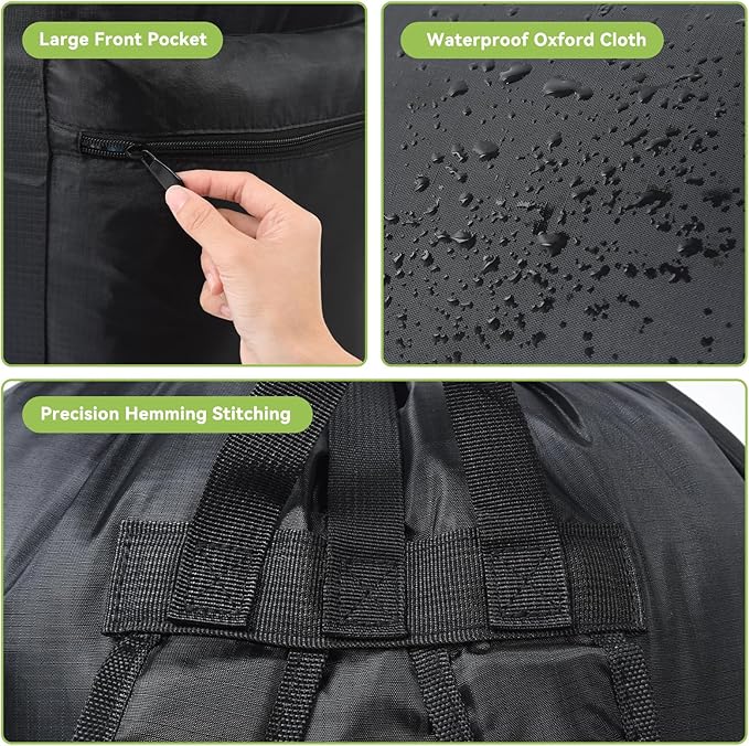 OTraki Large Laundry Backpack 100L Heavy Duty Travel Laundry Bags Hamper Bag with Adjustable Shoulder Straps Pocket Drawstring Closure Drying Do Not Exceed 176℉