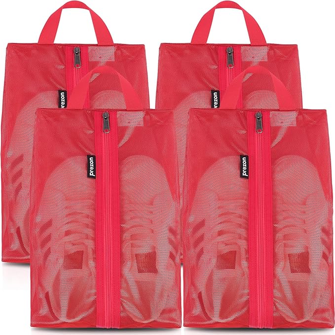 Travel Shoe Bags, Water Resistant TPU Mesh, Sturdy YKK Zipper, Shoes Storage Bag, Shoes Packing Organizer, Unisex Shoe Pouch for Travel or Home Storage