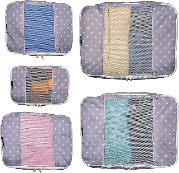 TravelWise Packing Cubes, White Dots, Set (5262369)