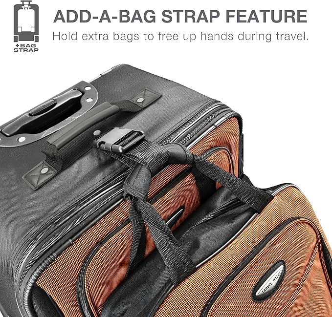 Travel Select Amsterdam Softside Expandable Luggage with Rolling Wheels, Gray, 2-Piece Set (15/21)