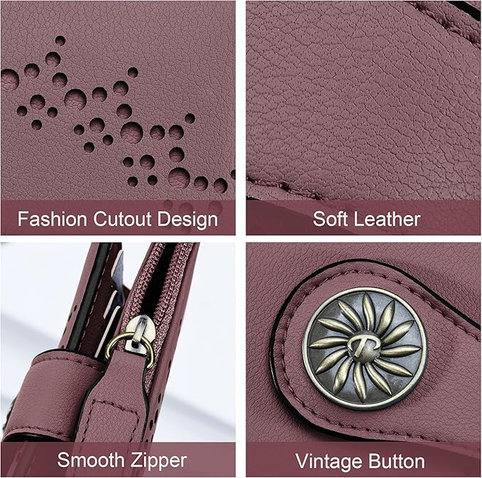 Tipmile Small Wallet for Women Bifold RFID Blocking Card Holder Leather Wallets with Zipper Coin Pocket