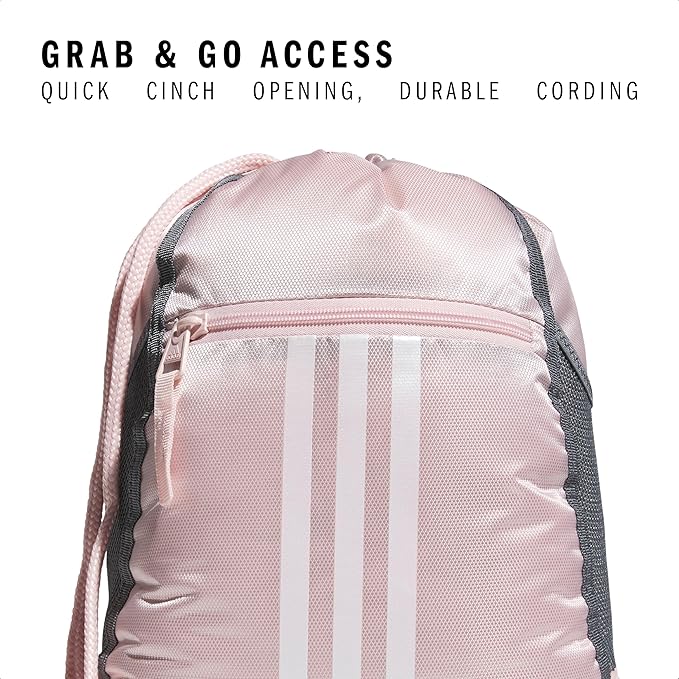 adidas Alliance Sackpack – Drawstring Backpack for Sports, Small Gym Bag