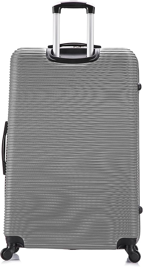 InUSA ROYAL Hardside Spinner Luggage with Ergonomic Handles | Spacious Travel Suitcase with Four Spinner Wheels and Studs | 32 Inch Extra Large Spinner Luggage | Silver