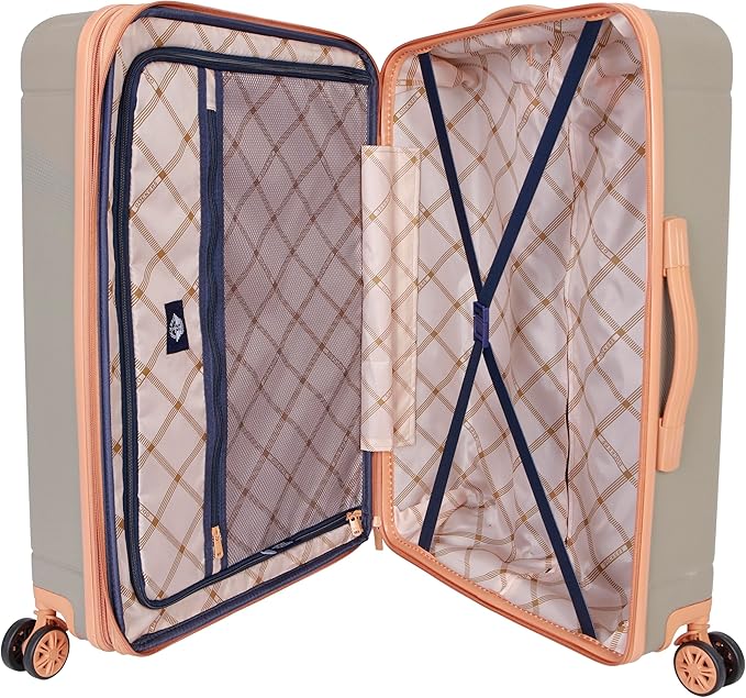 Dockers Hooper Hardside Expandable 8-Wheel Spinner Travel Checked Luggage, 28-Inch, Timberwolf