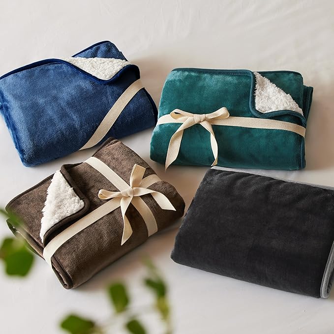 Bedsure Waterproof Dog Blankets for Small Dogs - Small Cat Blanket Washable for Couch Protection, Sherpa Fleece Puppy Blanket, Soft Plush Reversible Throw Furniture Protector, 25x35, Coffee Brown