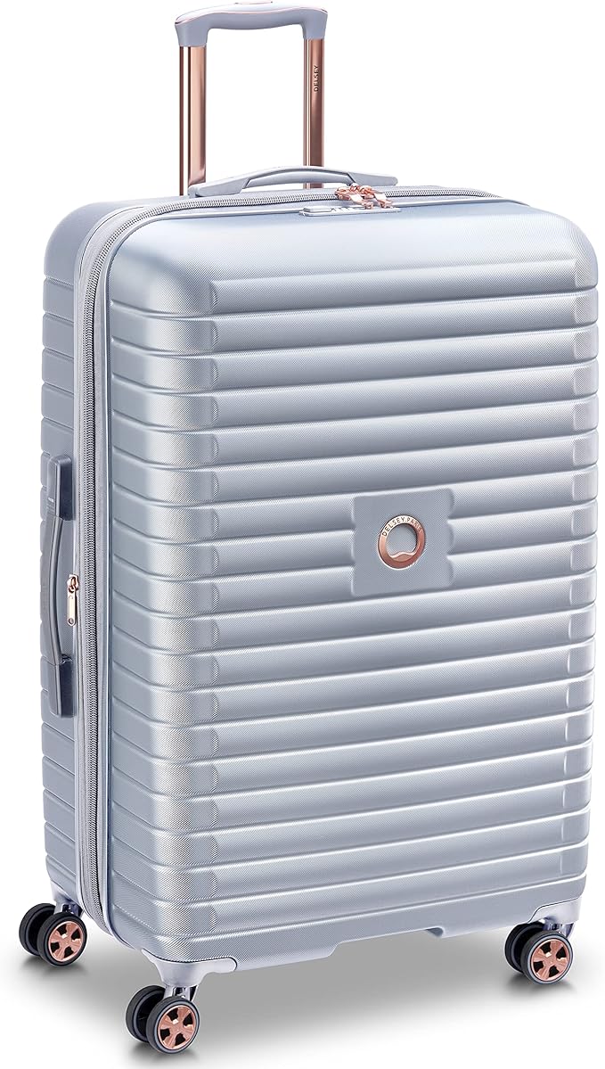 DELSEY PARIS Cruise 3.0 Hardside Expandable Luggage with Spinner Wheels, Platinum, Checked-Large 28 Inch