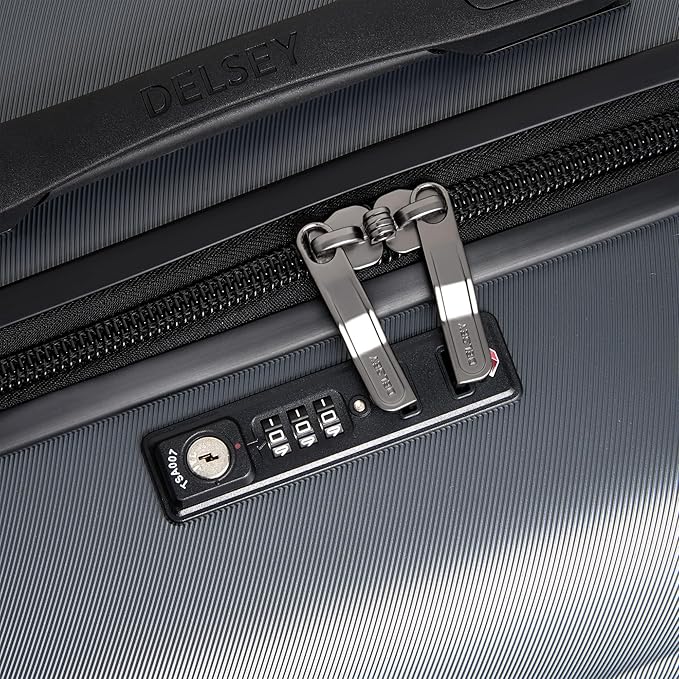 DELSEY PARIS Cruise 3.0 Hardside Expandable Luggage with Spinner Wheels, Graphite, Checked 26 Inch Trunk