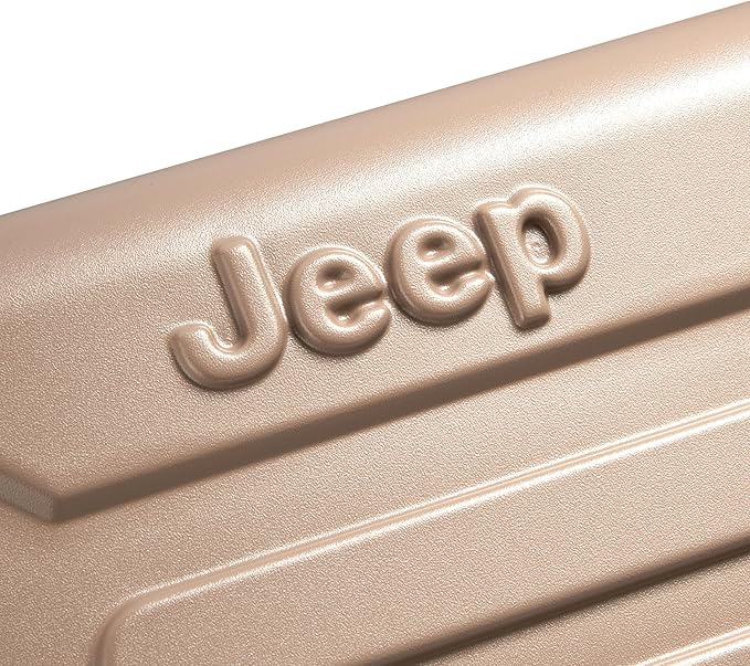 Jeep JH004C Hardside Expandable Luggage with Spinner Wheels, Beige, Checked-Medium 24 Inch