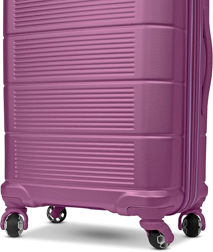 American Tourister Stratum 2.0 Expandable Hardside Luggage with Spinner Wheels, Hyper Violet, Carry-on