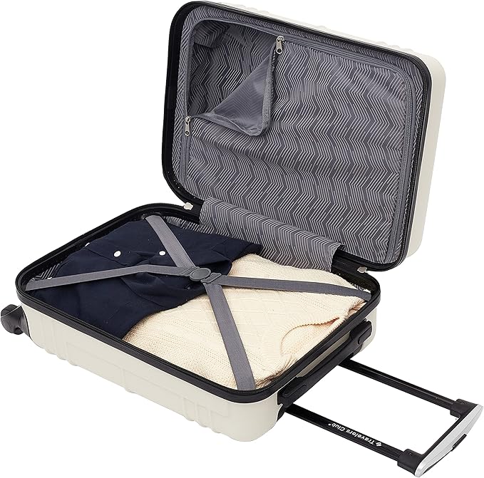Travelers Club 22" Richmond Spinner Carry-On Luggage, Bone