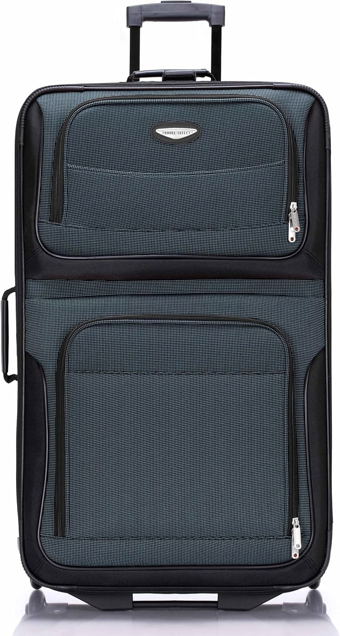 Travel Select Amsterdam Softside Expandable Luggage with Rolling Wheels, Navy, 29-Inch Large