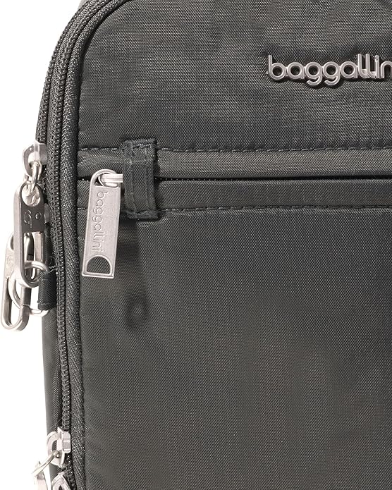 Baggallini Securtex® Anti-theft Mini Everything Crossbody Bag, 6.3"x8.25" Rfid, Locking Zippers & Cut-resistant Strap