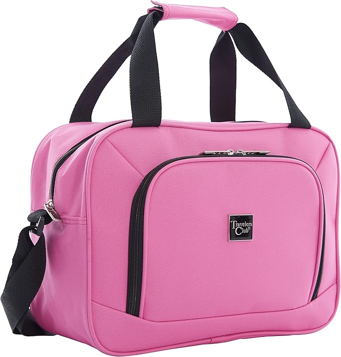 Travelers Club Midtown Hardside 4-Piece Luggage Travel Set, Bubble Gum