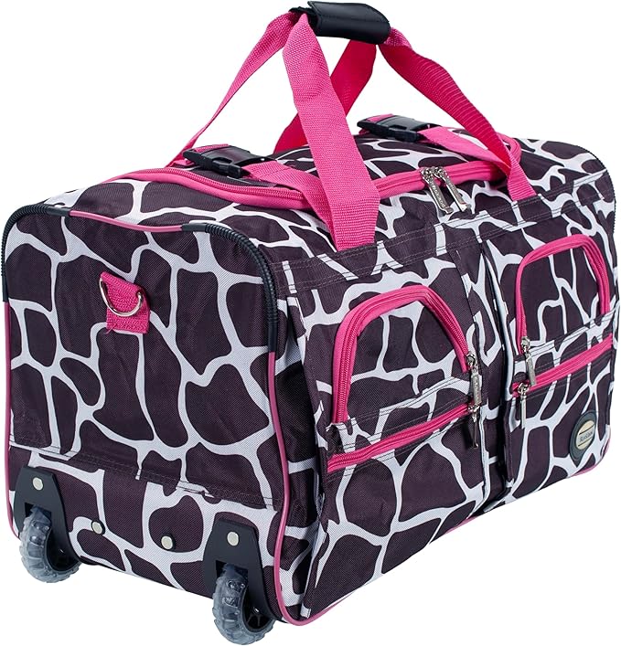 Rockland Rolling Duffel Bag, Black, 22"