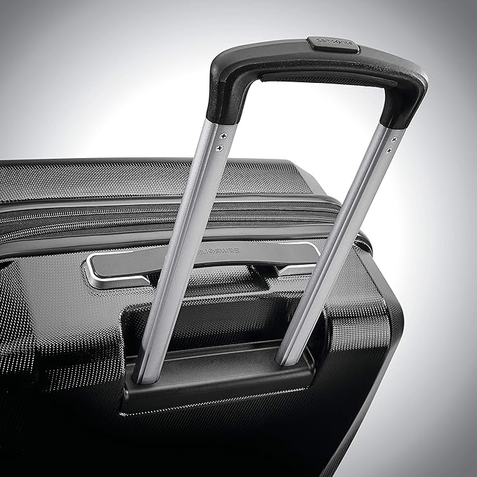Samsonite Winfield 3 DLX Hardside Expandable Luggage with Spinners, Black, Checked-Large 28-Inch