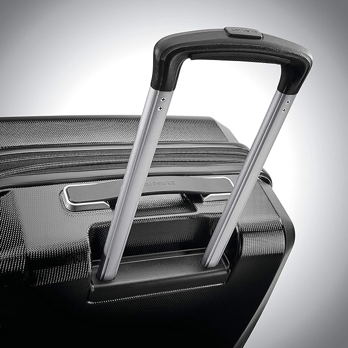 Samsonite Winfield 3 DLX Hardside Expandable Luggage with Spinners, Black, Checked-Medium 25-Inch