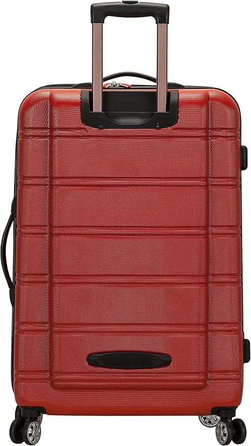 Rockland Melbourne Hardside Expandable Spinner Wheel Luggage, Red, Checked-Large 28-Inch (F1603-RED)