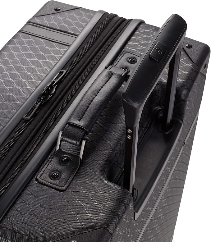 SwissGear 7739 Hardside Luggage Trunk with Spinner Wheels, Black, Checked-Large 26-Inch