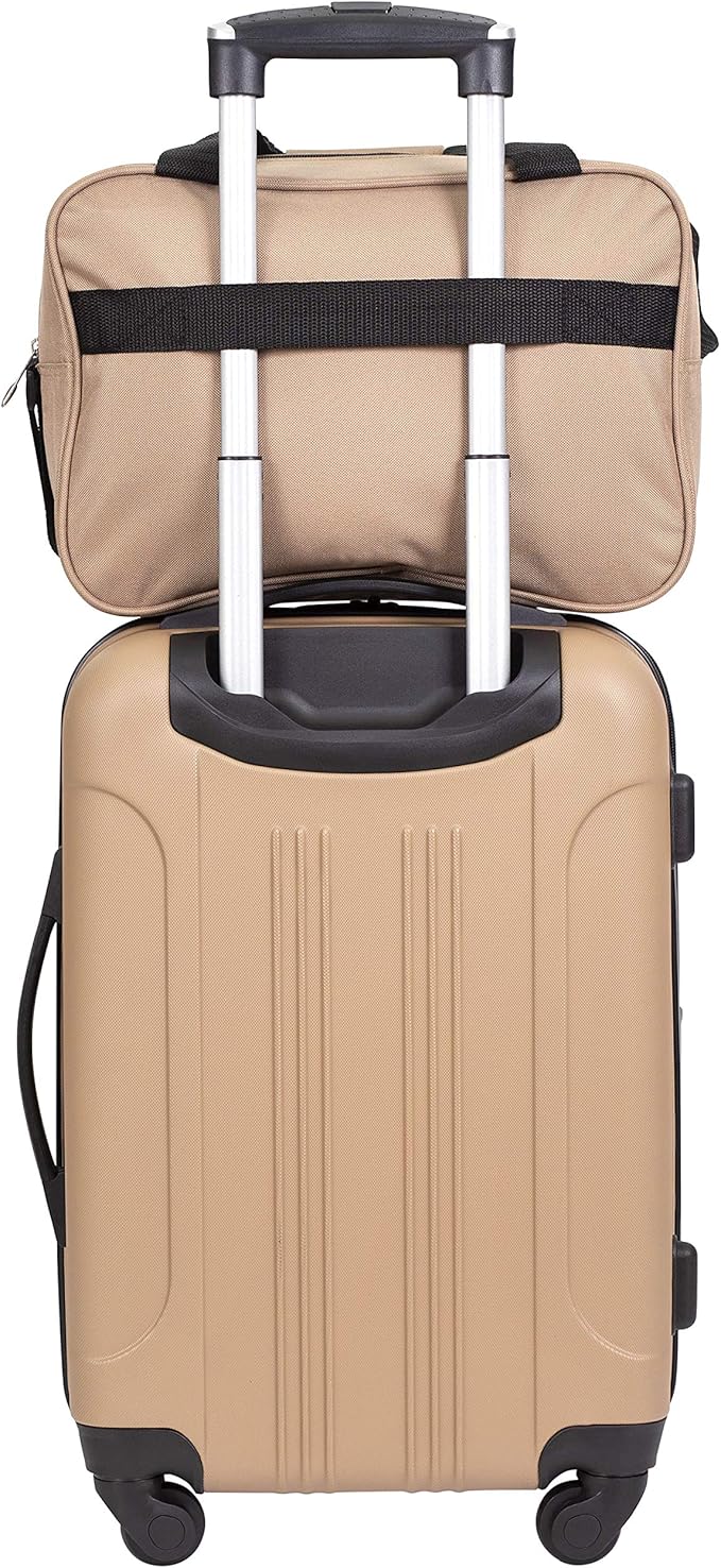 Travelers Club Midtown Hardside 4-Piece Luggage Travel Set, Tan