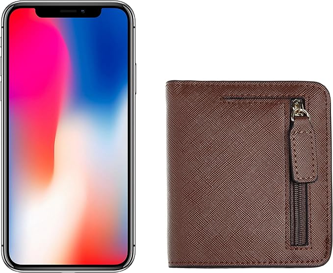 Toughergun Women’s Small Slim Leather Wallet with RFID Protection, Compact Bifold Mini Purse with Clear ID Window
