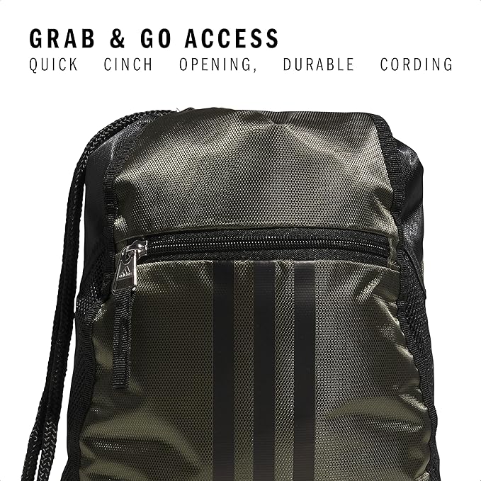 adidas Alliance Sackpack – Drawstring Backpack for Sports, Small Gym Bag