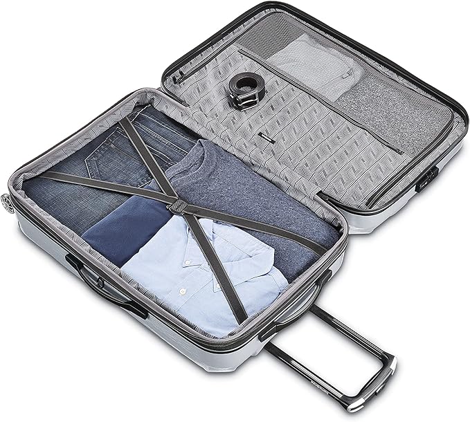Samsonite Centric 2 Hardside Expandable Luggage with Spinner Wheels, Silver, 2-Piece Set (20/24)
