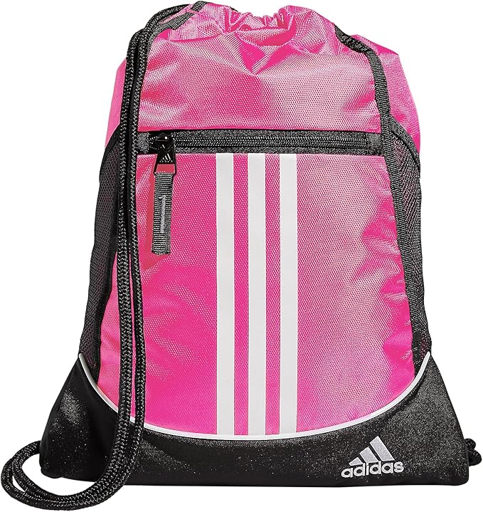 adidas Alliance Sackpack – Drawstring Backpack for Sports, Small Gym Bag