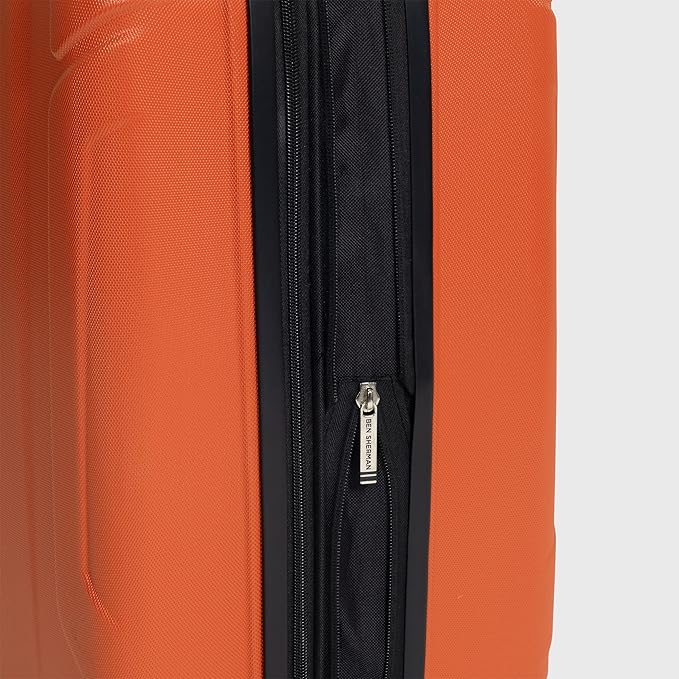 Ben Sherman Derby Spinner Travel Upright Luggage, Mandarin, 20-Inch Carry On