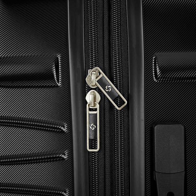 Samsonite Evolve SE Hardside Expandable Luggage with Double Spinner Wheels, Bass Black, 2PC Set (CO/L)
