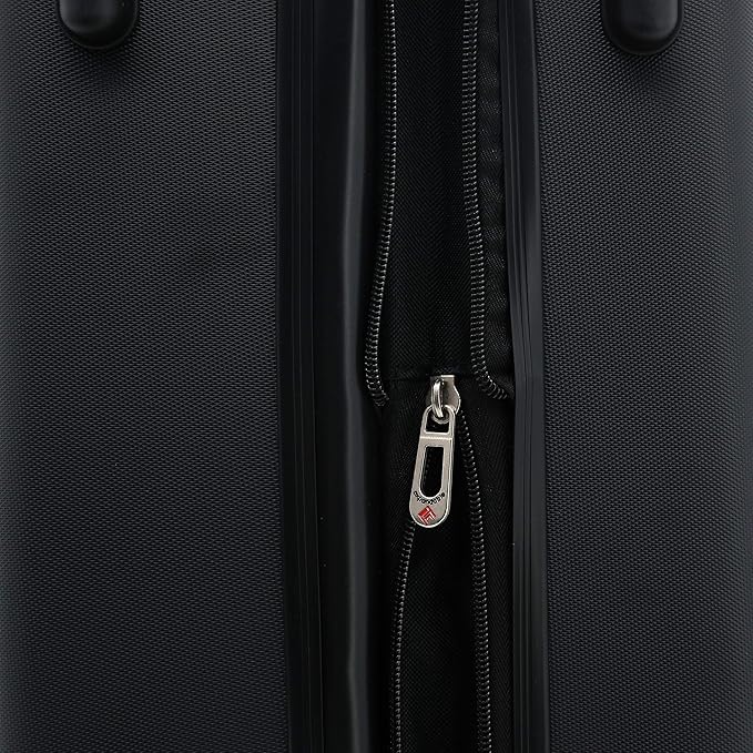 Travelers Club Chicago Hardside Expandable Spinner Luggage, Black, 5 Piece Set